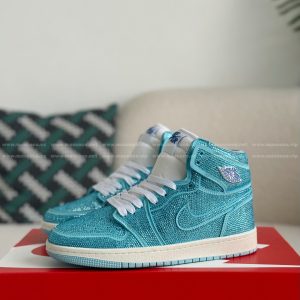 「#4586」Jordan 1 Hand-Set Rhinestones High Sneakers