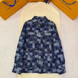 「#4887」LOUIS VUITTON x Nigo collaboration jacquard checkerboard denim jacket