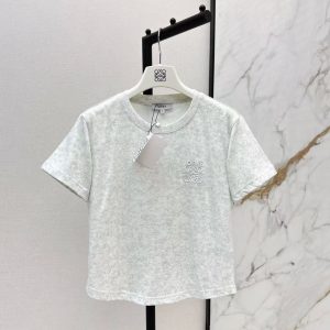「#3866」Loewe Spring/Summer new embroidered logo short-sleeved T-shirt