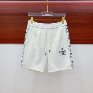 「#3995」Fendi 2025 new logo printed cotton shorts