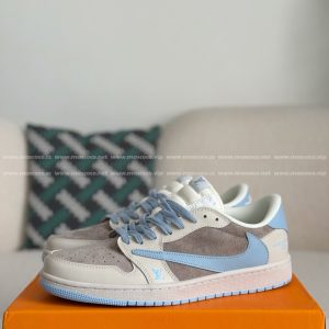 「#4077」LOUIS VUITTON x Jordan Air Jordan 1 Casual Sneakers