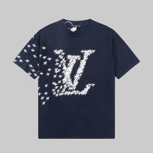 「#1567」Louis Vuitton 23ss small plane full print pattern gold classic T-shirt