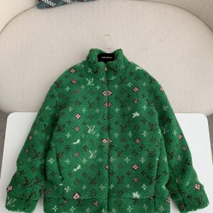 「#2636」Louis Vuitton Jacquard vertical collar zipper fleece jacket