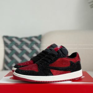 「#4544」Jordan 1 Hand-Set Rhinestones Low Sneakers