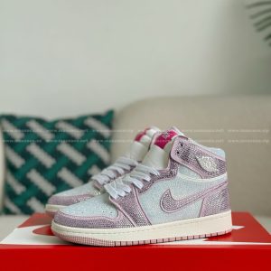 「#4578」Jordan 1 Hand-Set Rhinestones High Sneakers