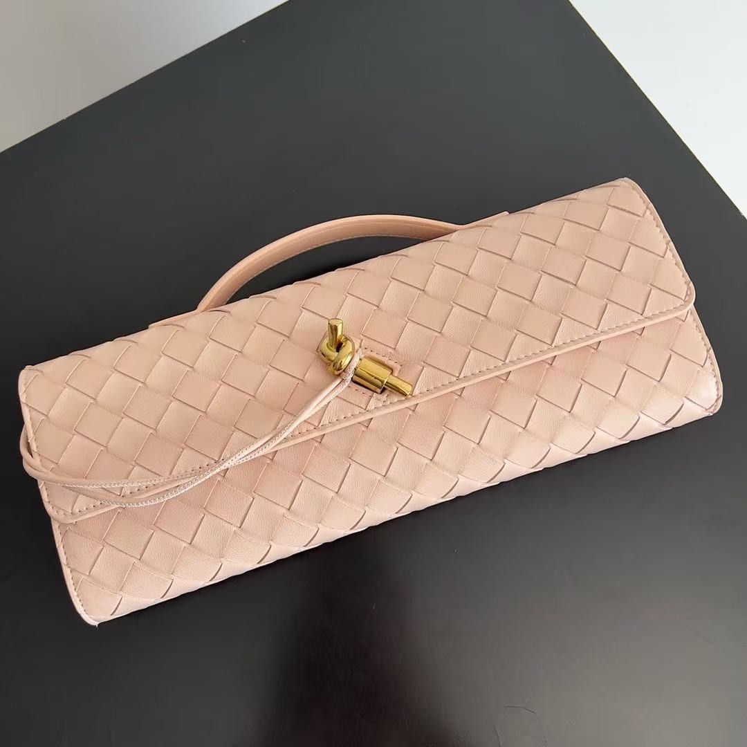 「#3844」BOTTECA VENETA uses exquisite craftsmanship intreccio woven imported sheepskin evening clutch bag Si