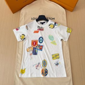 「#4469」LOUIS VUITTON Medal Print Chain Short Sleeve