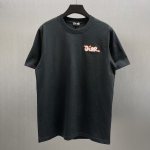 「#4377」Dior-CD Year of the Snake Limited Edition Colorful Embroidered Short Sleeves