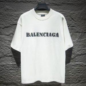 「#3561」BLCG Blurred Slogan Short Sleeves