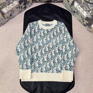 「#4784」DIOR all-over jacquard gradient knitted sweater