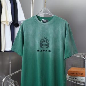 「#3102」Balenciaga Spring/Summer New Flame Hot Diamond T-shirt