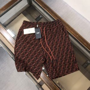 「#3997」Fendi 2025 new full print logo printed cotton shorts