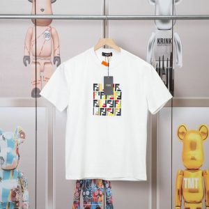 「#3837」Fendi 2025 Spring and Summer New Embroidered Casual Short Sleeves