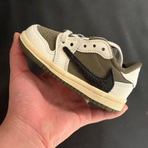 「#3172」Jordan Air Jordan 1 Low AJ1 WH Joe 1 low-top retro culture leisure sports basketball children's shoe