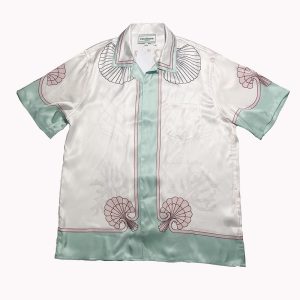 「#1906」Casablanca 22SS pink shell coral short sleeve shirt