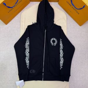 「#4902」Chrome Hearts Horseshoe Kirin Arm Sanskrit Zipper Hooded Jacket