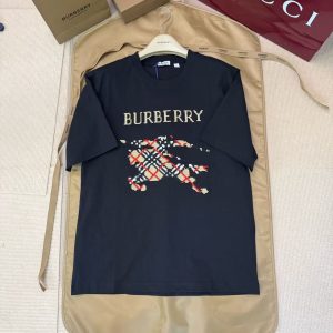 「#4485」BURBERRY cross stitch horse logo short sleeve