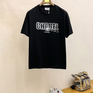 「#3620」CHANEL cotton logo embroidered T-shirt