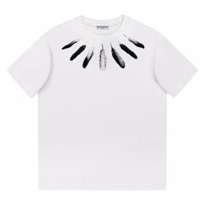 「#1683」Givenchy 2024ss new summer feather print t-shirt