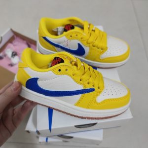 「#3133」Travis Scott x Jordan Air Jordan 1 Low Golf 6.0 Sneakers(kids）