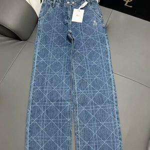 「#3609」Dior diamond laser embroidered jeans
