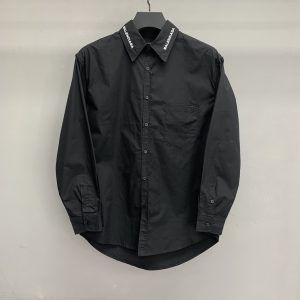 「#1206」Balenciaga neckline monogrammed long sleeve shirt