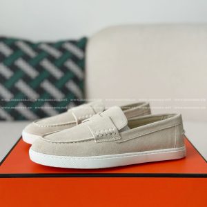 「#5184」Hermes Faux Suede Loafers