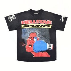 「#4440」Hellstar lettered round neck pullover short-sleeved T-shirt