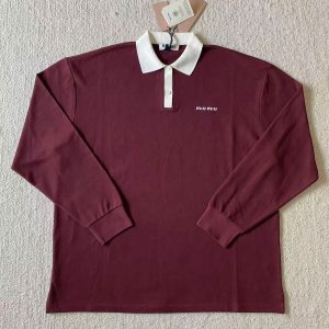 「#3406」Miumiu red polo shirt