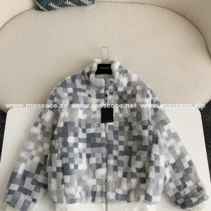 「#3006」Louis Vuitton Ski Series FW24 Checkerboard Color-Block Fleece Jacket