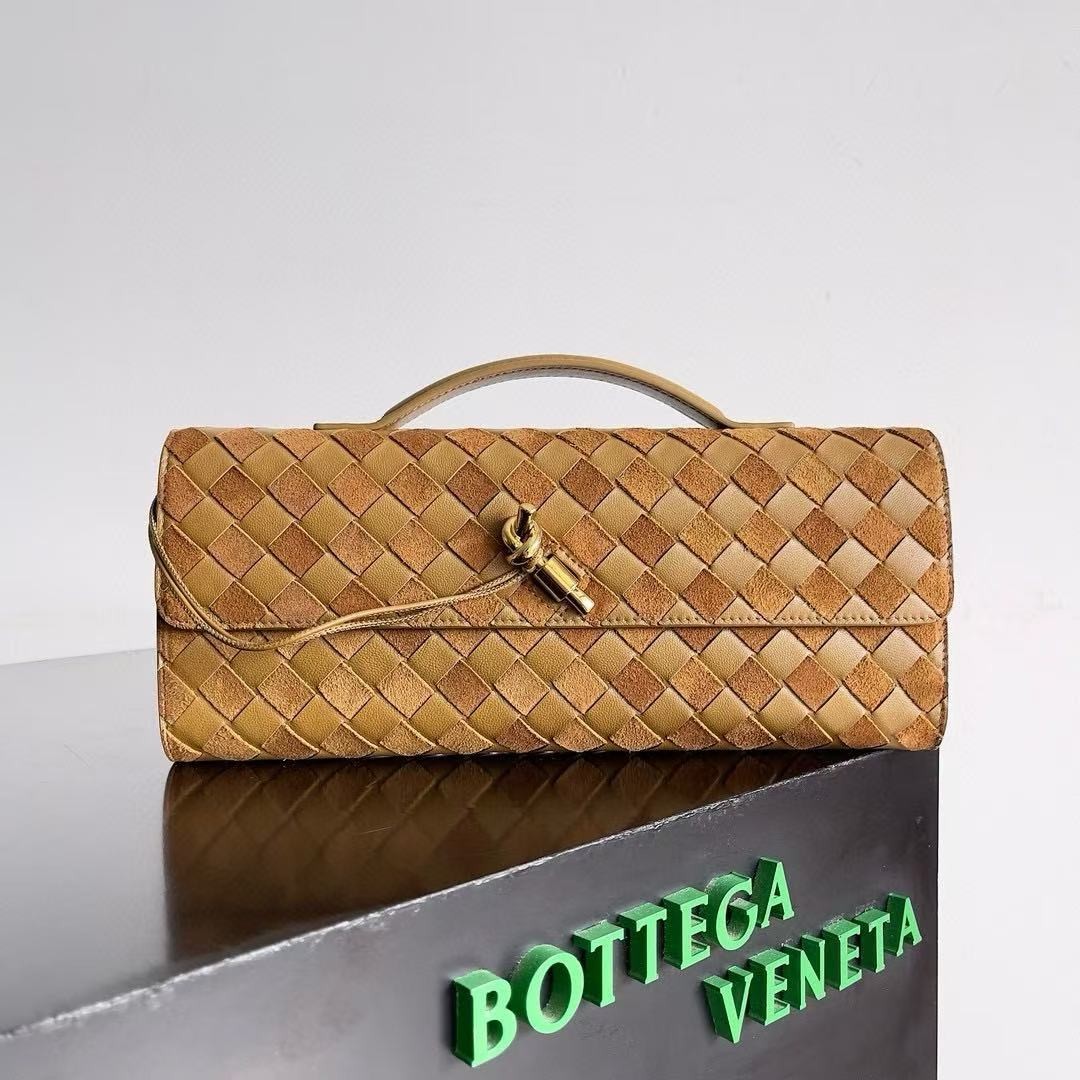 「#3842」BOTTECA VENETA uses exquisite craftsmanship intreccio woven imported sheepskin evening clutch bag Si