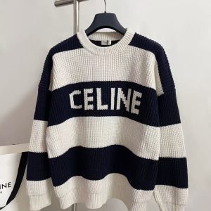 「#3444」CELINE striped sweater