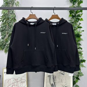 「#3059」offwhite24 autumn and winter embroidered arrow hooded sweatshirt