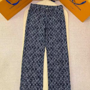 「#4886」LOUIS VUITTON jacquard printed denim trousers
