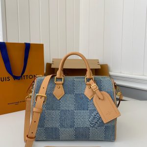 「#2209」Louis Vuitton The new SPEEDY 25bandouli ère tannin denim handbag N40700 Size：25*15*15cm