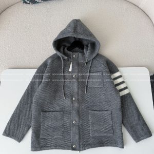 「#5210」Thom Browne American-Style Striped Cuff Knit Hoodie