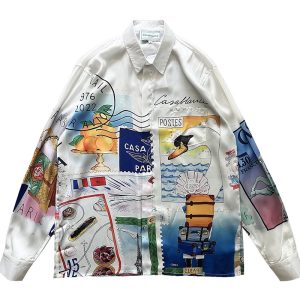 「#1986」Casablanca Swan long sleeve shirt