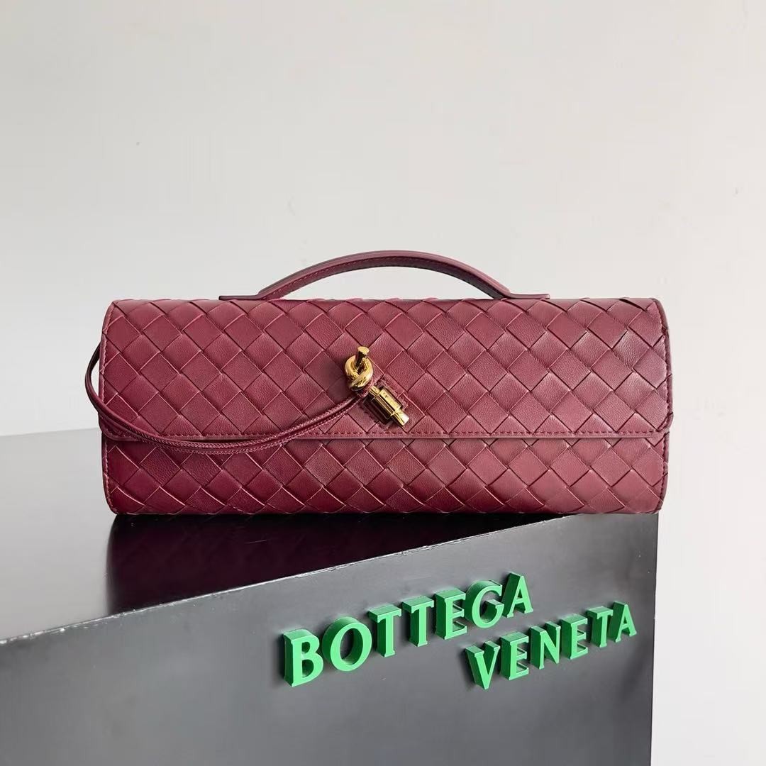 「#3845」BOTTECA VENETA uses exquisite craftsmanship intreccio woven imported sheepskin evening clutch bag Si