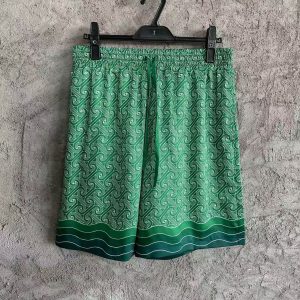 「#3355」CASABLANCA Silk shorts with cuff pattern