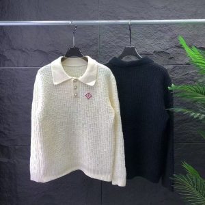 「#2898」casablanca2024 new polo knitted long sleeves