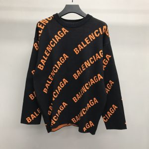 「#1088」Balenciaga full-print subtitle sweater