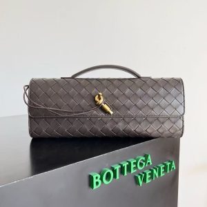 「#3847」BOTTECA VENETA uses exquisite craftsmanship intreccio woven imported sheepskin evening clutch bag Si