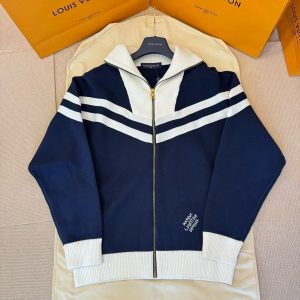 「#4459」LOUIS VUITTON Knitted striped sailing jacket