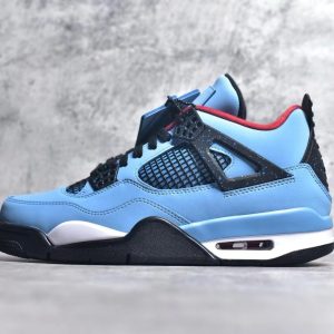 「#2344」Jordan Air Jordan 4 retro collaboration ice blue wear-resistant non-slip mid-top