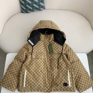 「#2691」Gucci Casual FW22 Full Print Drawstring Down Jacket