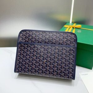 「#3757」Goyard imported cowhide with canvas large toilet bag, size: 30*23*8cm
