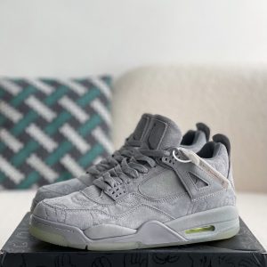 「#2463」Jordan Air Jordan 4 retro kaws suede lightweight wear-resistant non-slip mid-top